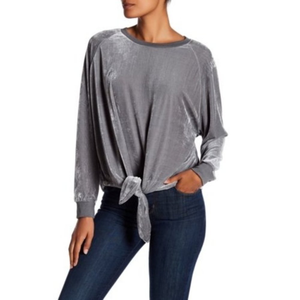 RDI Velour Top W Tie Front Size L